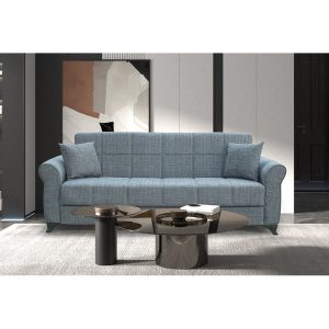 LENA GREY ΥΦΑΣΜΑ 3ΘΕΣΙΟΣ ΚΑΝΑΠΕΣ/ΚΡΕΒΑΤΙ ΜΕ ΑΠΟΘ.ΧΩΡΟ 210X80X75εκ.