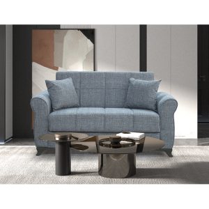 LENA GREY ΥΦΑΣΜΑ 2ΘΕΣΙΟΣ ΚΑΝΑΠΕΣ/ΚΡΕΒΑΤΙ ΜΕ ΑΠΟΘ.ΧΩΡΟ 150Χ80Χ75εκ.