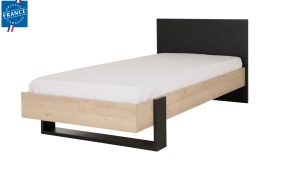 Duplex Κρεβάτι Μονό 100x204εκ. ( για στρώμα 90x200εκ.) Black/Natural Chestnut