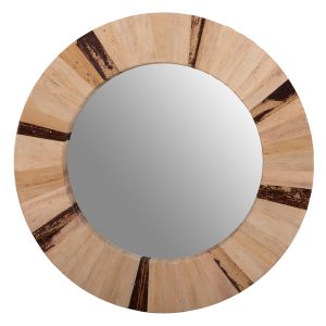 ΚΑΘΡΕΠΤΗΣ ΤΟΙΧΟΥ ΣΤΡΟΓΓΥΛΟΣ HM7837 ΠΛΑΙΣΙΟ ΙΝΕΣ ΦΟΙΝΙΚΑ ΦΥΣΙΚΟ ΧΡΩΜΑ Φ60x4εκ.