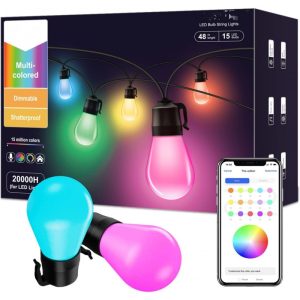 ΠΟΛΥΧΡΩΜΗ ΓΙΡΛΑΝΤΑ 220V/14m ΜΕ 15 LED ΛΑΜΠΕΣ RLG-80001