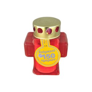 Mini Ηλεκτρικό Κερί Αφιέρωσης Σταυρός από Πλαστικό