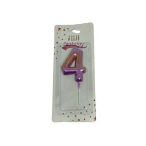 Κεράκι Γενεθλίων Happy Birthday Candle Αριθμός 4