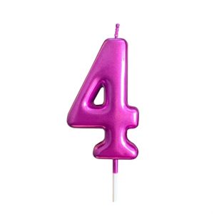 Κεράκι Γενεθλίων Happy Birthday Candle Αριθμός 4