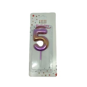 Κεράκι Γενεθλίων Happy Birthday Candle Αριθμός 5