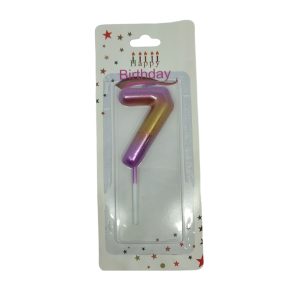 Κεράκι Γενεθλίων Happy Birthday Candle Αριθμός 7
