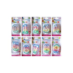 Κεράκι Γενεθλίων Rainbow Birthday Candle Αριθμός 6