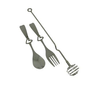 Σετ Mini Κουτάλι, Πιρούνι και Αναδευτήρας 3τμχ