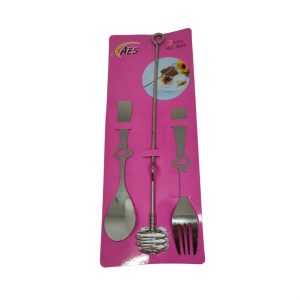 Σετ Mini Κουτάλι, Πιρούνι και Αναδευτήρας 3τμχ