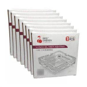 Σταχτοδοχείο Τσιγάρου Γυάλινο Red Cherry YG8016-3