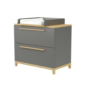 Συρταριέρα MYKONOS, γκρί σκούρο, 90x85x45cm-AST2322