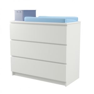 Συρταριέρα APOLLON, λευκό, 100x82x50cm-AST2222