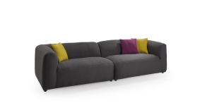 Τετραθέσιος Καναπές ATMOSPHERE, Γκρί Σκούρο, 280x73x103cm-TED9091