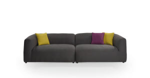 Τετραθέσιος Καναπές ATMOSPHERE, Γκρί Σκούρο, 280x73x103cm-TED9091