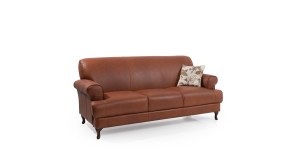 Τριθέσιος καναπές BOSS Δερματίνη, Καφέ 200x88x100cm-TED1312