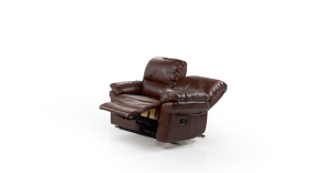 Καναπές διθέσιο CHELSEA με ηλεκτρικό μηχανισμό "Relax", Καφέ 158x98x103cm-TED1217