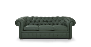 Τριθέσιος καναπές δερματίνη CHEST, Πράσινο 219x74x97cm -TED1213