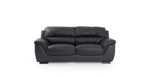 Καναπές Τριθέσιος CLIO δερματίνη, μαύρο 222x96x95cm-TED1220