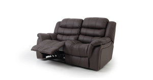 Διθέσιος Καναπές ERGO με ηλεκτρικό Μηχανισμό, δερματίνη, σκούρο καφέ, 166x99x103cm-TED2020