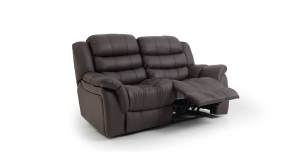 Διθέσιος Καναπές ERGO με ηλεκτρικό Μηχανισμό, δερματίνη, σκούρο καφέ, 166x99x103cm-TED2020