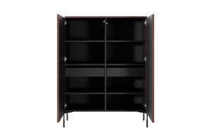 Μπουφές Sorena κεραμιδί 124x140x45cm με μαύρα πόδια - BOG4589