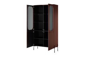 Βιτρίνα Sorena Κεραμιδί 104x200x45cm με τζάμι - BOG4589