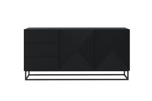 Μπουφές Sky 167x81x43cm Μαύρο Ματ με πόδια - BOG4589