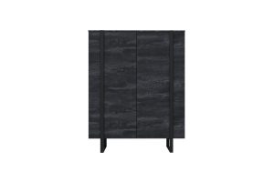 Συρταριέρα Vera Ανθρακί + Μαύρες Λαβές 120x152x45cm - BOG4589