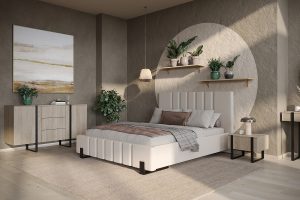 Μπουφές Vera S Φυσικό Δρυς + Μαύρα Πόδια 150x87x45cm με 3 συρτάρια - BOG4589