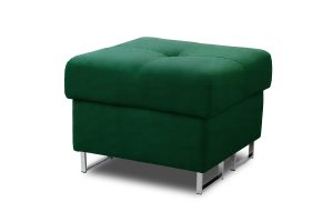 Πουφ χωρίς αποθηκευτικό χώρο Anna Mini/Πράσινο/Ασημί πόδια 60x44x60 BOG5165