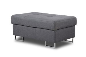 Πουφ χωρις αποθηκευτικό χώρο Anna /Γκρι/Ασημί πόδια/ 100x44x60 BOG5421