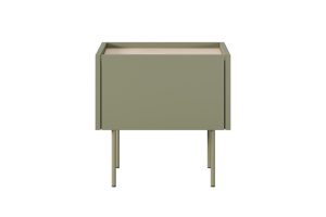 Κομοδίνο Dessin Λαδί + Φυσικό 45x45x40cm με συρτάρι - BOG4578