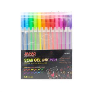 Στυλό με Πολύχρωμο Mελάνι 12τμχ - Semi Gel Ink Pen JH-915