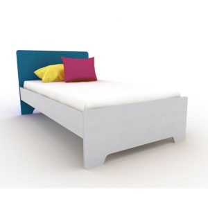 Παιδικό μονό κρεβάτι ELECTRA, με αποθηκευτικό χώρο συρτάρια,  άσπρο, 100x200cm-AST0003