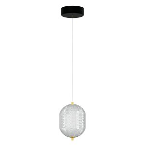 Φωτιστικό Κρεμαστό Led 18W 4000K Χρυσό 20x15x120cm