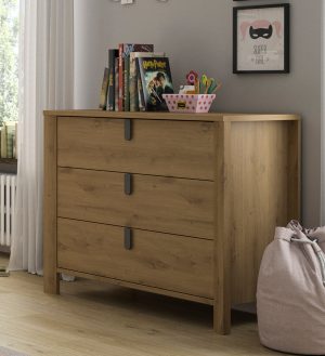 Lugano συρταριέρα με 3 συρτάρια 104x45x84εκ. Artisan Oak