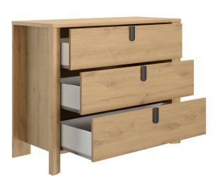 Lugano συρταριέρα με 3 συρτάρια 104x45x84εκ. Artisan Oak