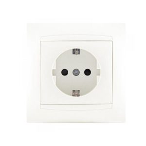 Μονή Χωνευτή Πρίζα Ρεύματος Veko