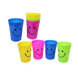 Σετ 4τμχ Πλαστικά Ποτήρια Χαμόγελο