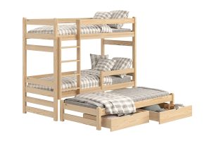 Κουκέτα ALIS με πτυσσόμενο κρεβάτι, με 2 συρτάρια, για το στρώμα 90x200, δρύς 204x163x99cm-BOG4559