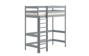 Κουκέτα SAMIO, για στρώμα 90x180, γκρι 187x199x97cm-BOG9474