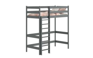 Κουκέτα SAMIO, για στρώμα 90x180, γκρι σκούρο 187x199x97cm-BOG1935