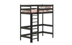 Κουκέτα SAMIO, για στρώμα 80x200, μαύρο 207x199x87cm-BOG4297