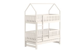 Κουκέτα NEMOS με πτυσσόμενο κρεβάτι, 2 συρτάρια, για στρώμα 90x200, λευκό 207x232,5x97cm-BOG3719