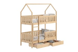 Κουκέτα NEMOS με 2 συρτάρια, για στρώμα 80x160, δρυς 167x215,5x87cm-BOG7658