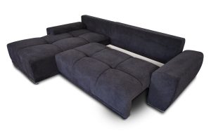 Havana-M Γωνιακός καναπές κρεβάτι με αποθηκευτικό χώρο 270x181x89εκ. Γκρι σκούρο Αριστερή Γωνία