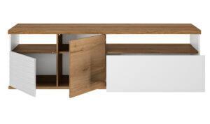 Otello έπιπλο τηλεόρασης 182x47x57εκ. Helvezia Oak / Λευκό