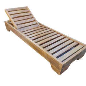 Ξαπλώστρα παραλίας ξύλινη Limnos φυσικό195x60x24cm - KORY4589