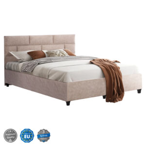 ΚΡΕΒΑΤΙ SOLEDAD ΜΠΕΖ HM644.22 ΓΙΑ ΣΤΡΩΜΑ 150x200 εκ.