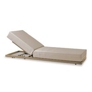 Ξαπλώστρα αλουμινίου Moli με δερματίνη 210x70x26cm Μπεζ - BIO246